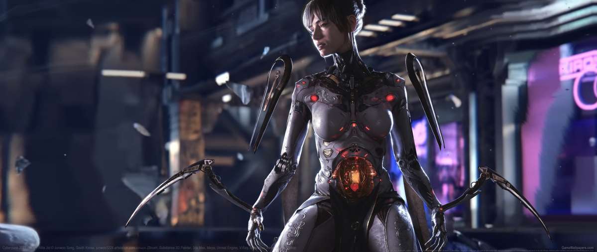 Cyberpunk 2077 fan art achtergrond