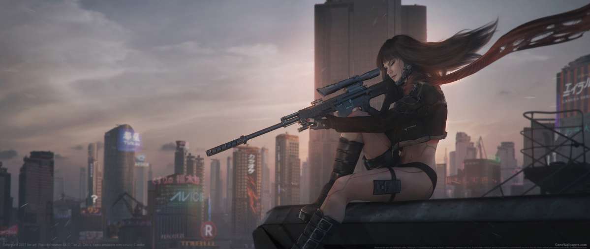 Cyberpunk 2077 fan art achtergrond