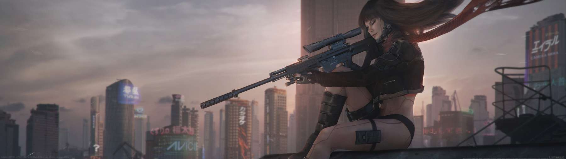 Cyberpunk 2077 fan art achtergrond