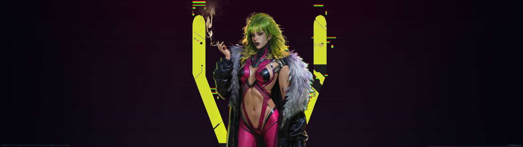 Cyberpunk 2077 fan art achtergrond