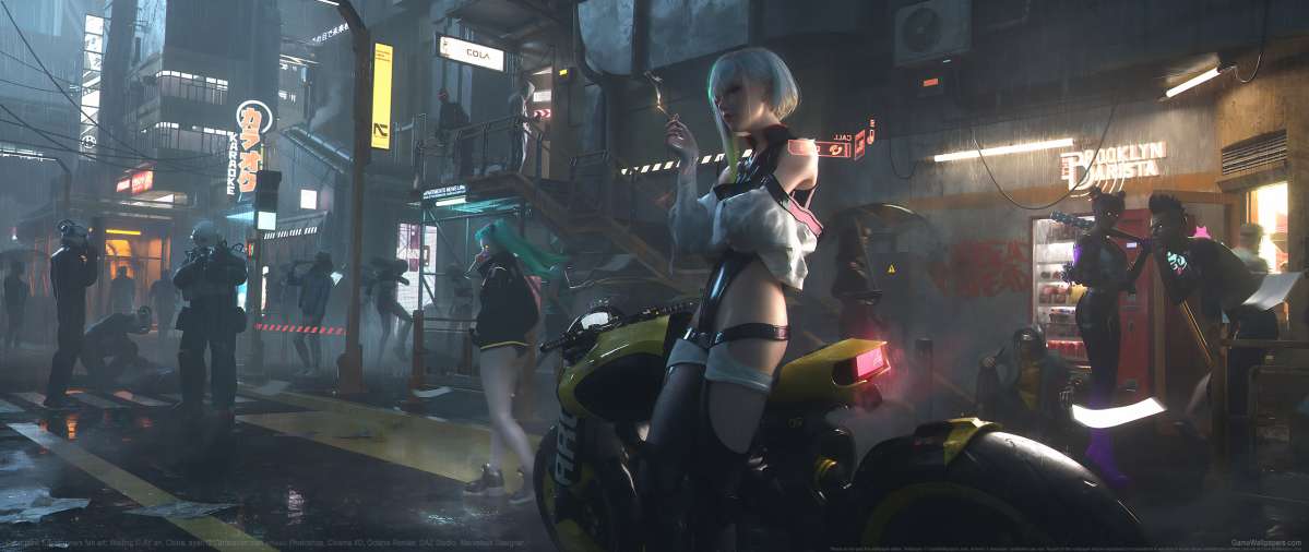 Cyberpunk: Edgerunners fan art ultrawide achtergrond 02