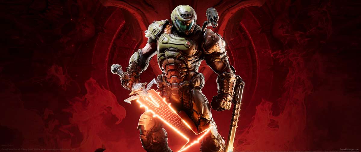 Doom Eternal fan art ultrawide achtergrond 01