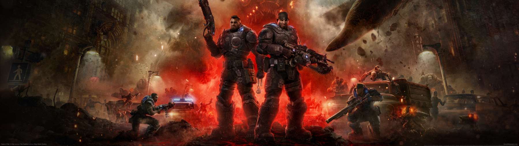 Gears of War: E-Day superwide achtergrond 01