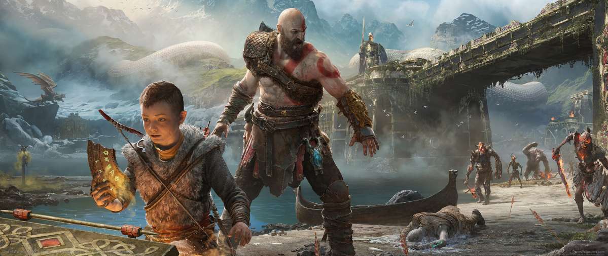 God of War 2017 ultrawide achtergrond 07