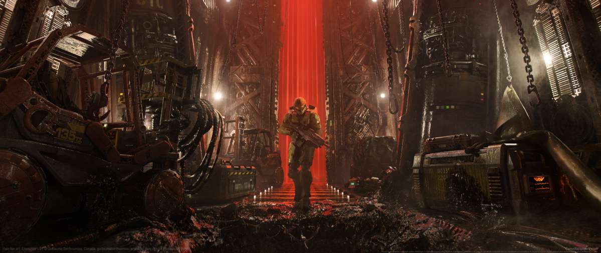 Halo fan art ultrawide achtergrond 02