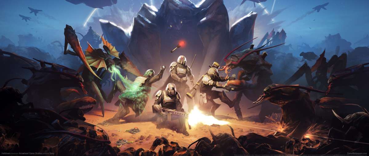 Helldivers ultrawide achtergrond 01