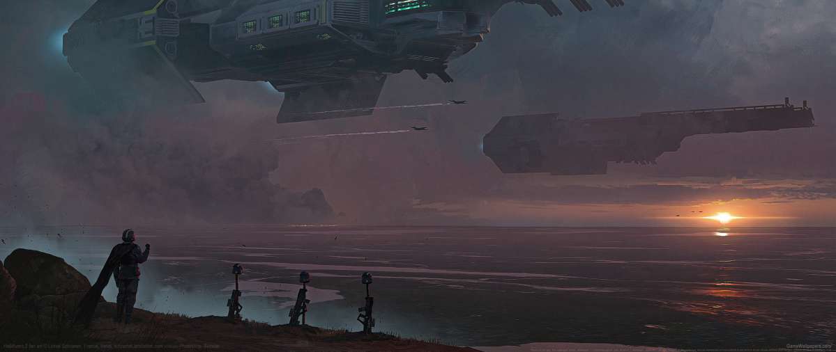 Helldivers 2 fan art ultrawide achtergrond 02