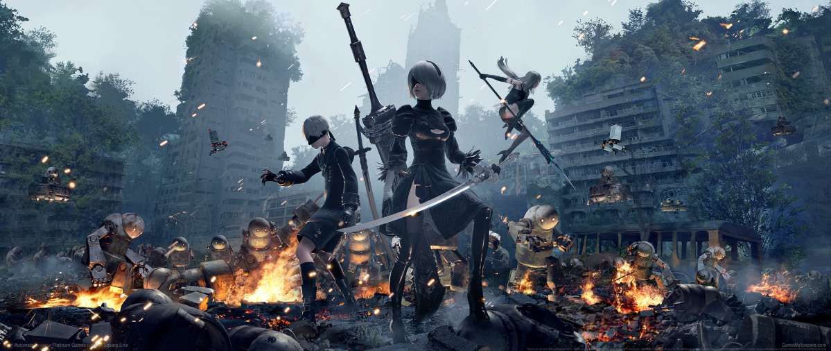 Nier Automata ultrawide achtergrond 02