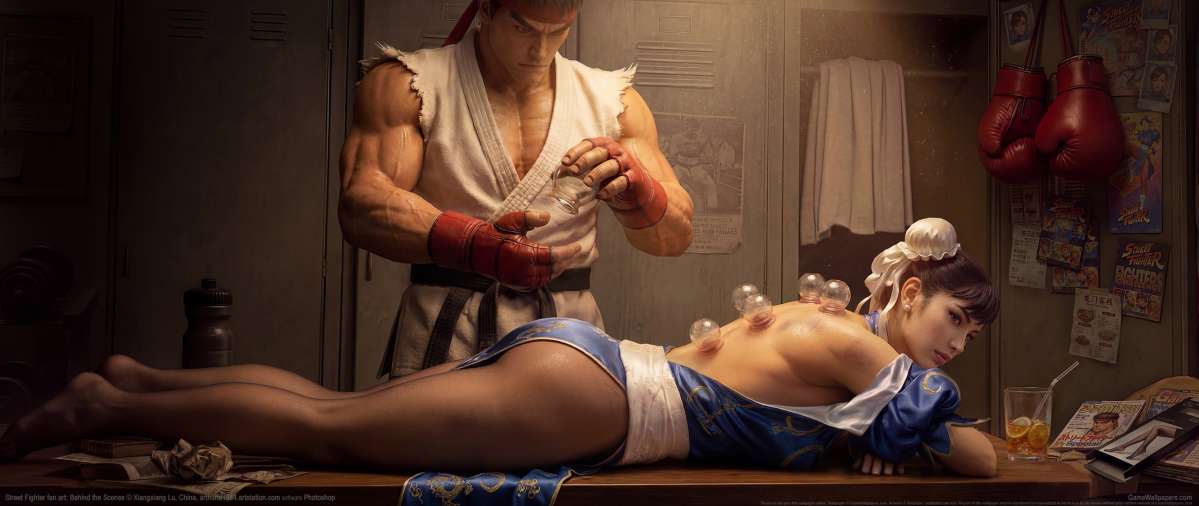 Street Fighter fan art achtergrond