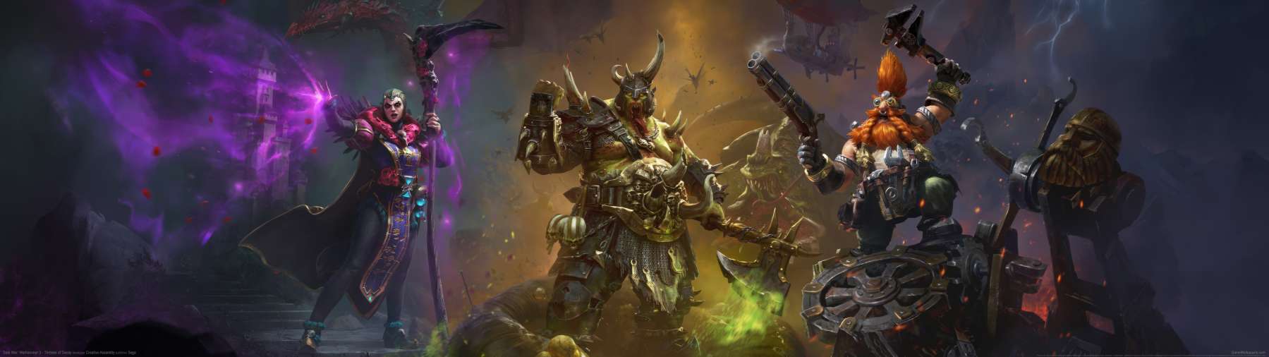 Total War: Warhammer 3 - Thrones of Decay superwide achtergrond 01