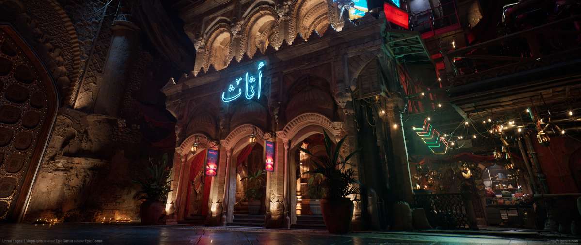 Unreal Engine 5 MegaLights achtergrond