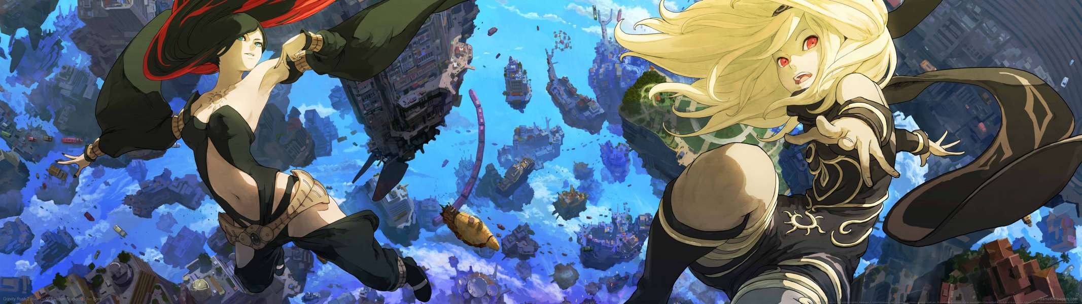 Gravity Rush 2 dual screen achtergrond