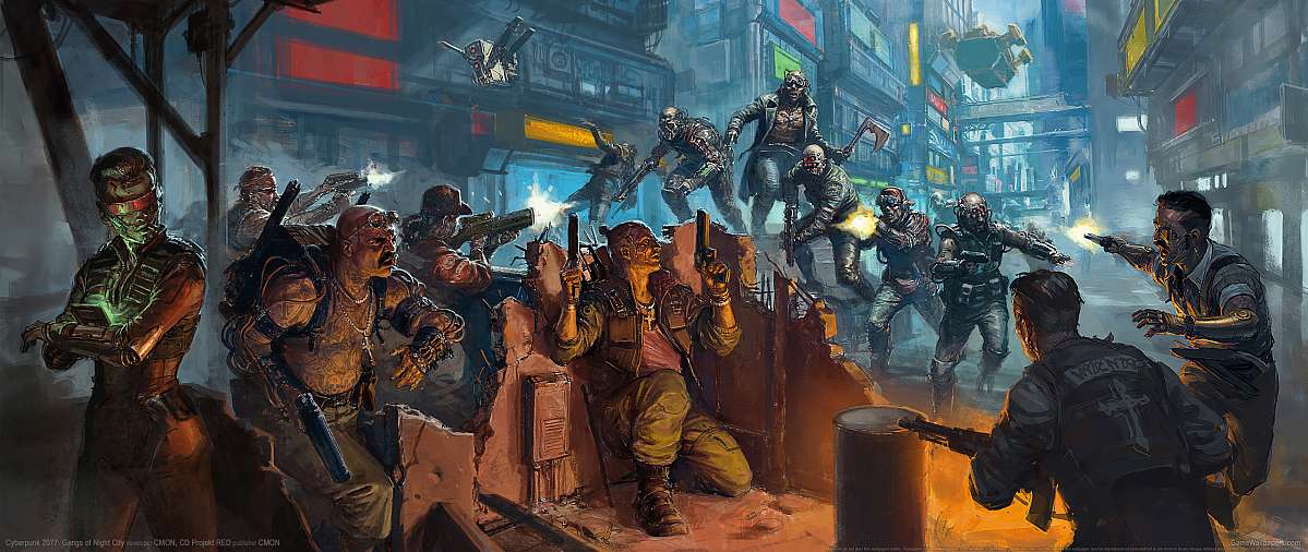 Cyberpunk 2077: Gangs of Night City ultrawide achtergrond 01
