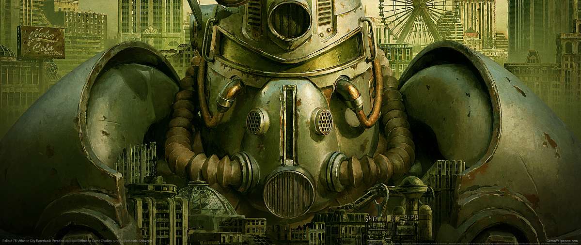 Fallout 76: Atlantic City Boardwalk Paradise ultrawide achtergrond 01