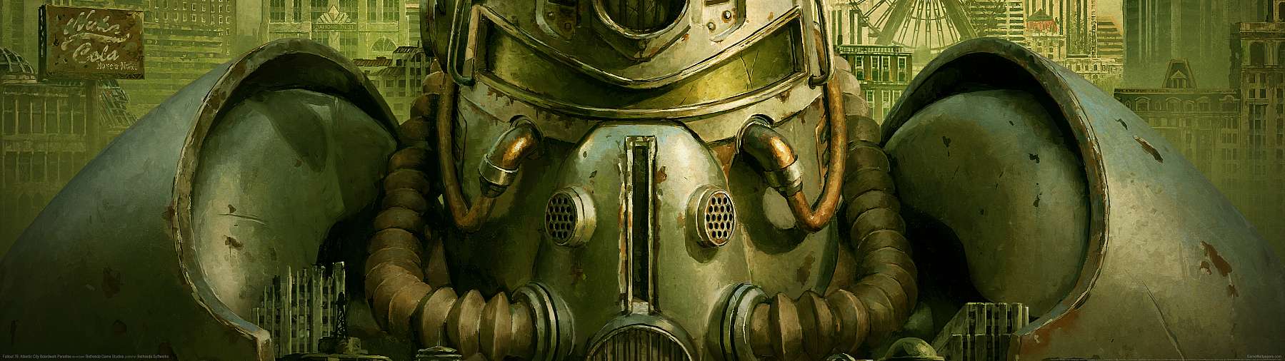 Fallout 76: Atlantic City Boardwalk Paradise superwide achtergrond 01