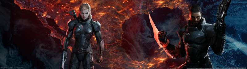 Mass Effect 3 dual screen achtergrond