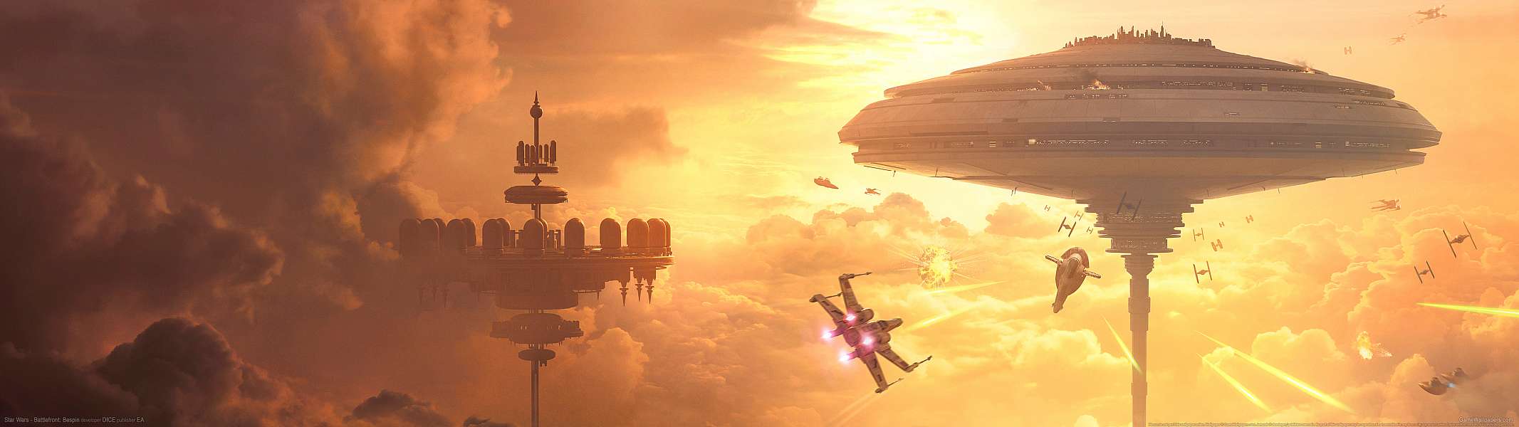 Star Wars - Battlefront: Bespin dual screen achtergrond