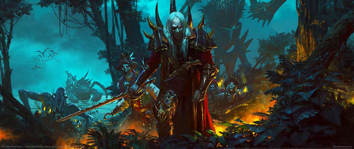Total War: Warhammer 2 - Curse of the Vampire Coast ultrawide achtergrond 01
