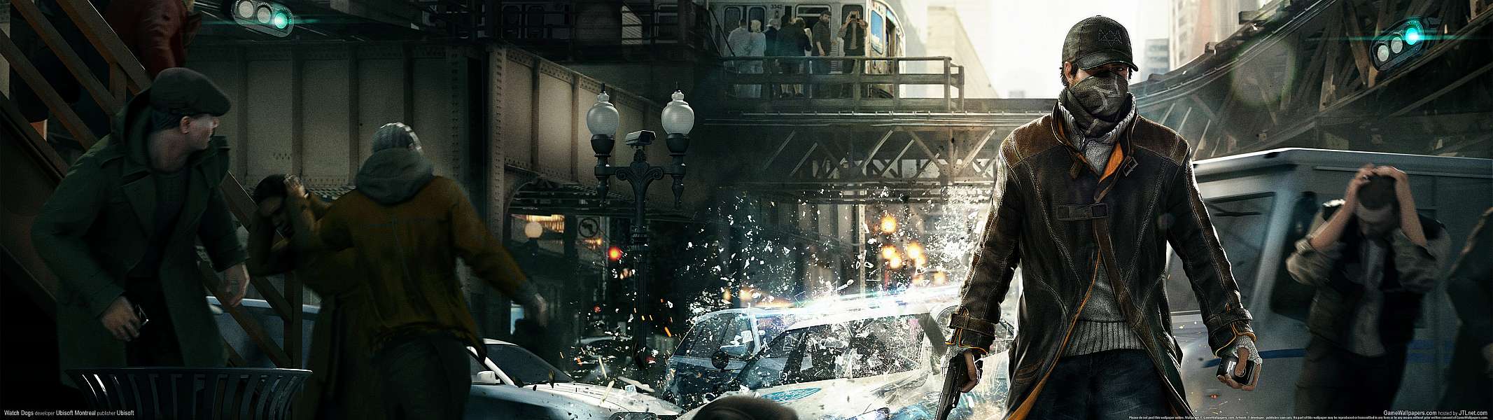 Watch Dogs dual screen achtergrond