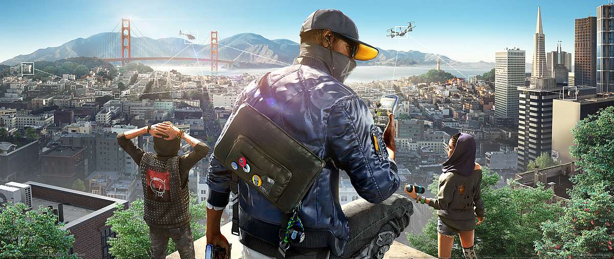 Watch Dogs 2 ultrawide achtergrond 01