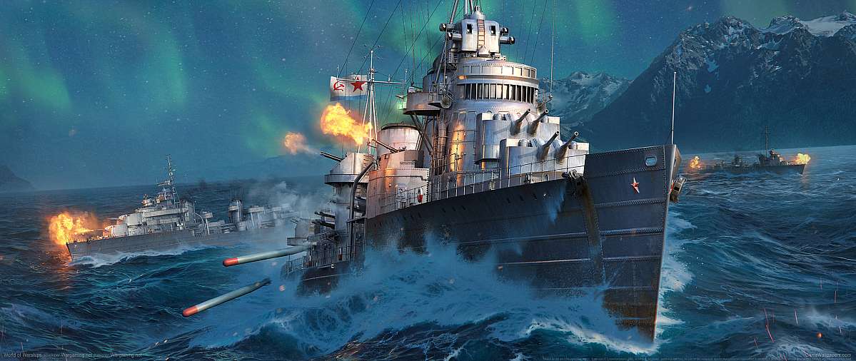 World of Warships ultrawide achtergrond 07