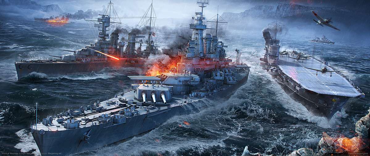 World of Warships ultrawide achtergrond 09